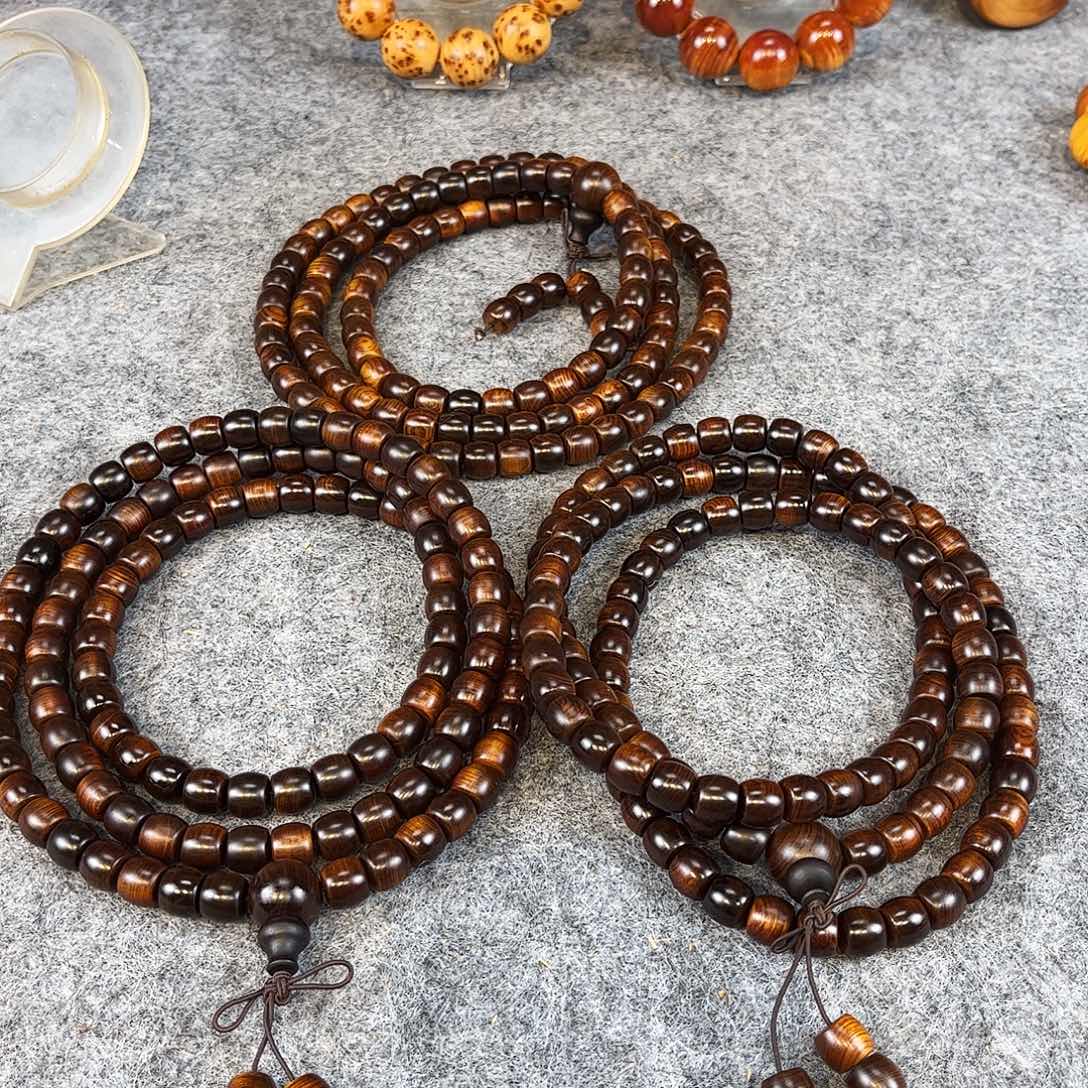 柏木（崖柏）绿色手串五灵脂结油珠9/10