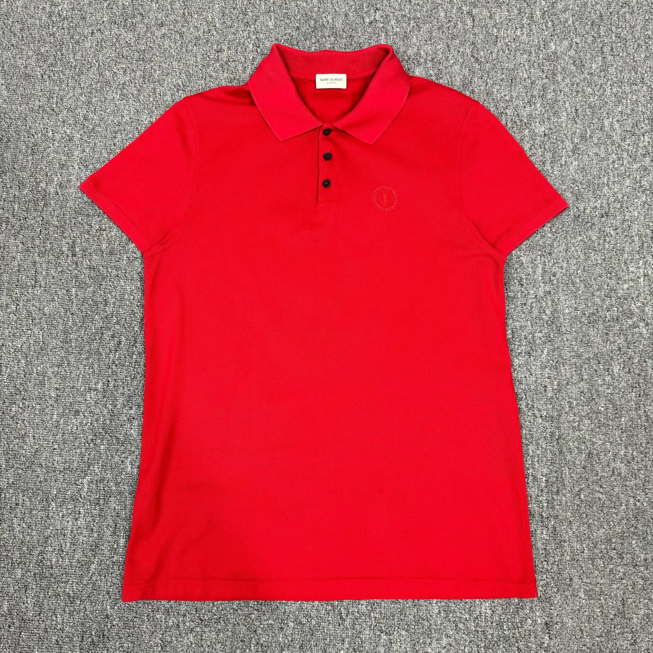 99新 YSL/圣罗兰 nz 红色短袖Polo衫 M码99新 10358079