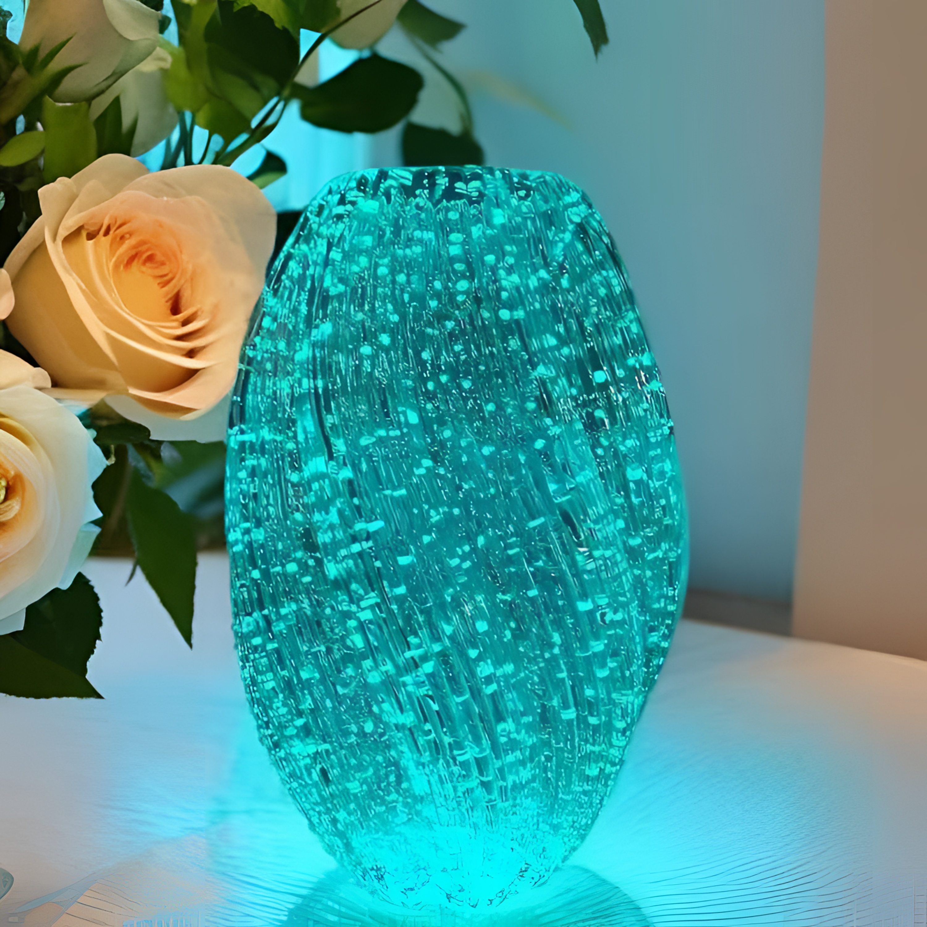 兰怜夜光麦芽糖网红爆款荧光玻璃花瓶插花装饰透明水养高级感摆件