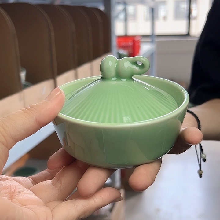 龙泉云间青瓷小米茶器