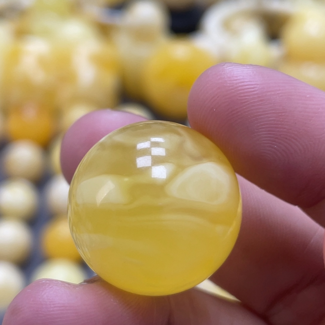 蜜蜡未镶嵌裸石22.8mm福利款