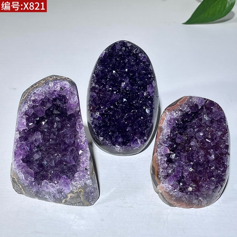 天然紫水晶洞紫晶簇帝王紫彩晶簇水晶原石消磁石创意摆件高端礼品
