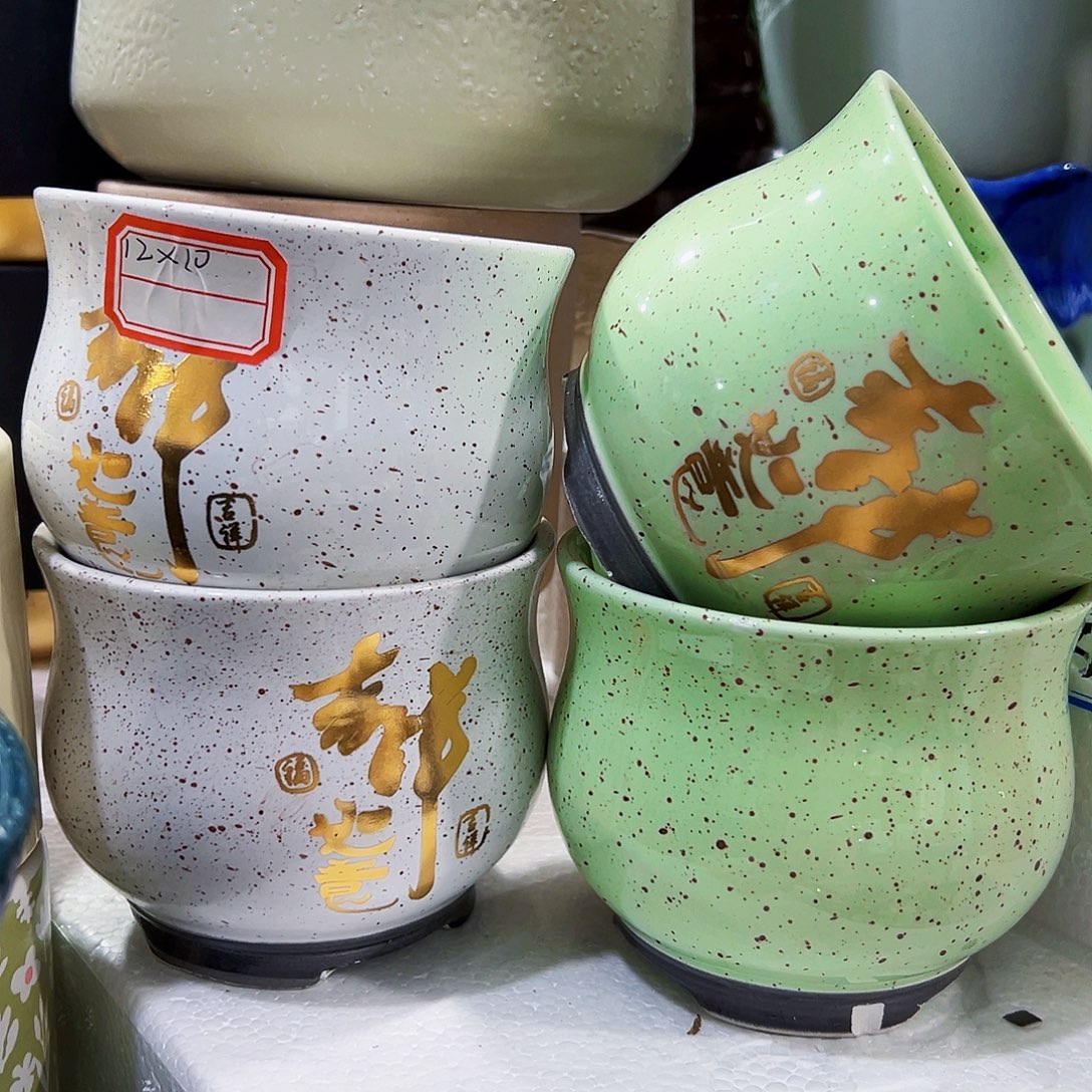 有孔外贸尾单陶瓷花盆凑单10米包邮