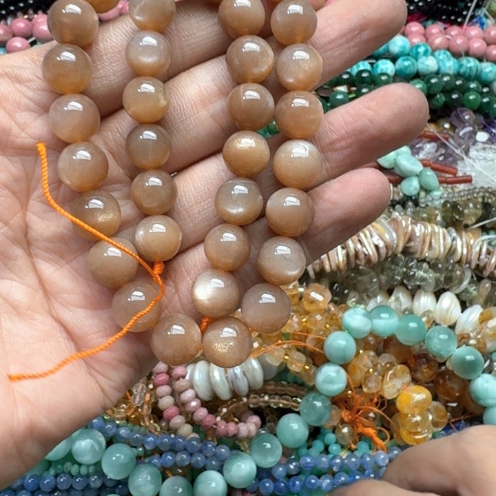 合金玛瑙/玉髓珠宝半成品2颗10mm金骨干