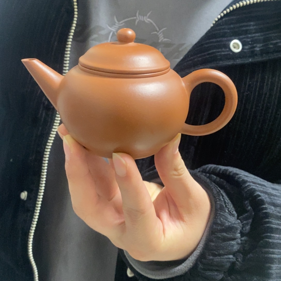 紫砂茶壶红泥大水平