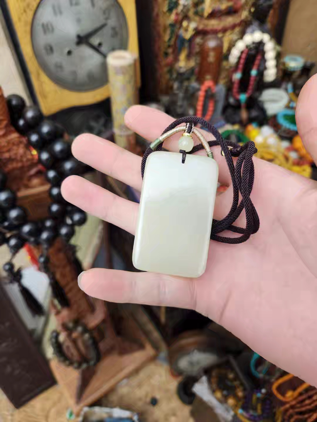 【闪购商品】和田玉黄口无事牌