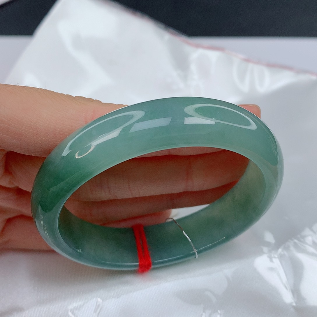 翡翠手镯未镶嵌婷***~53,5贵妃