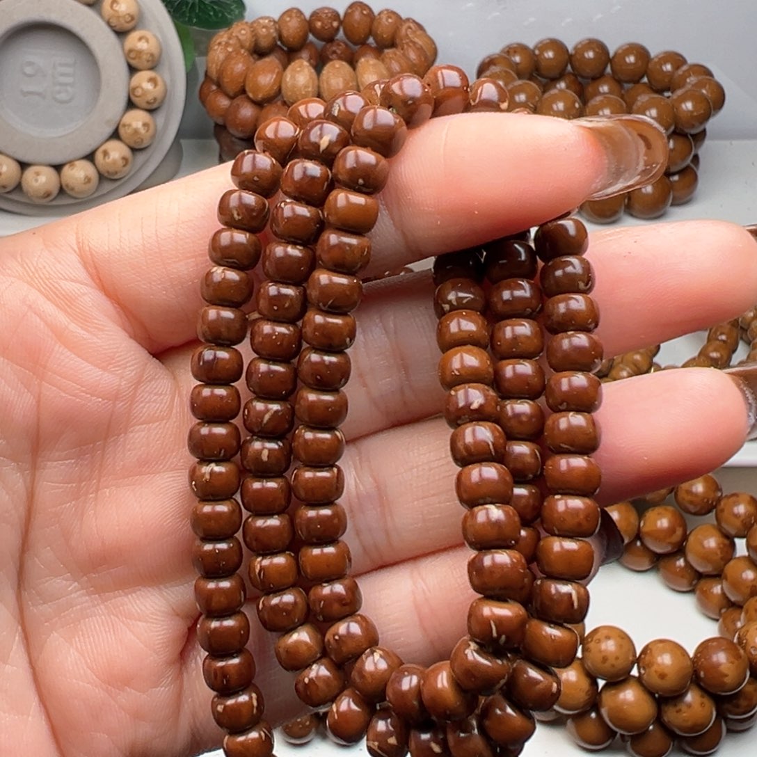 紫金鼠手串6x4纯肉实心药片脖褂