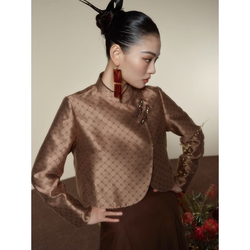 【媛媛女王专享】品玉新中式女装高端短款外套女P33SW4767