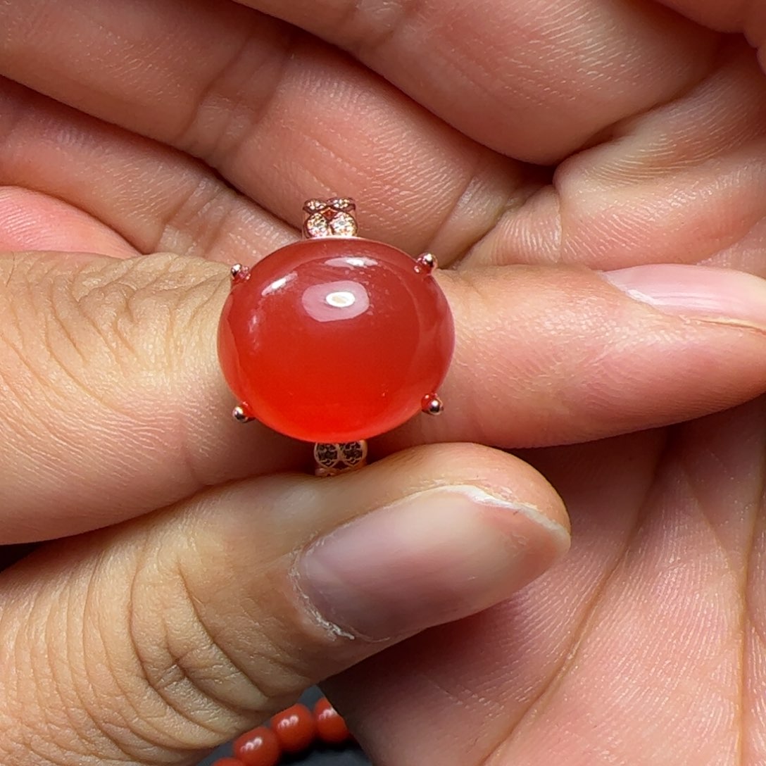 南红玛瑙蛋面未镶嵌过*.