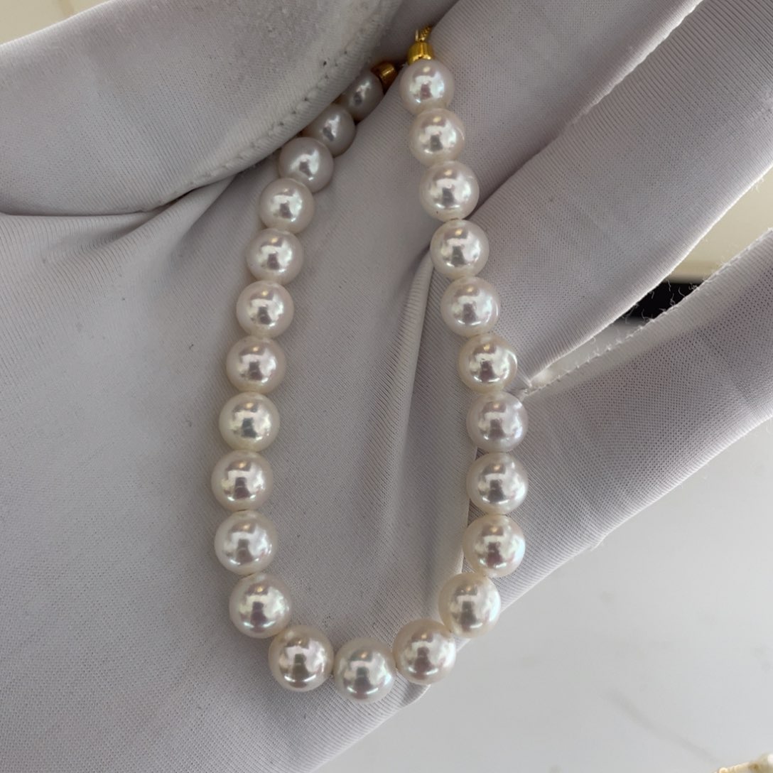 海水珍珠手绳银S925镶嵌6.5-7