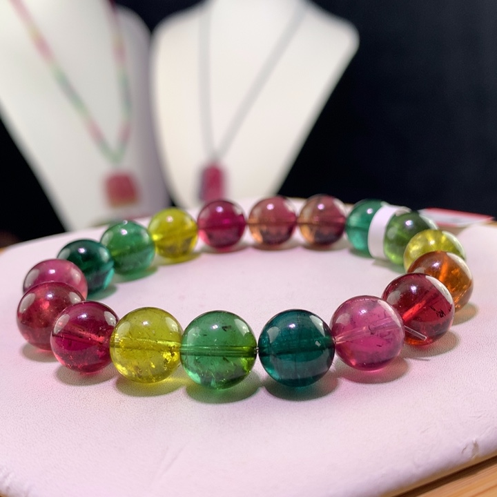 双色碧玺手链未镶嵌