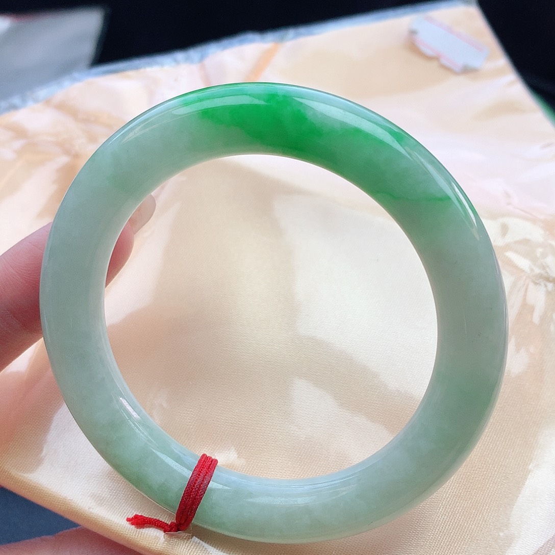 翡翠手镯未镶嵌54圆条880985