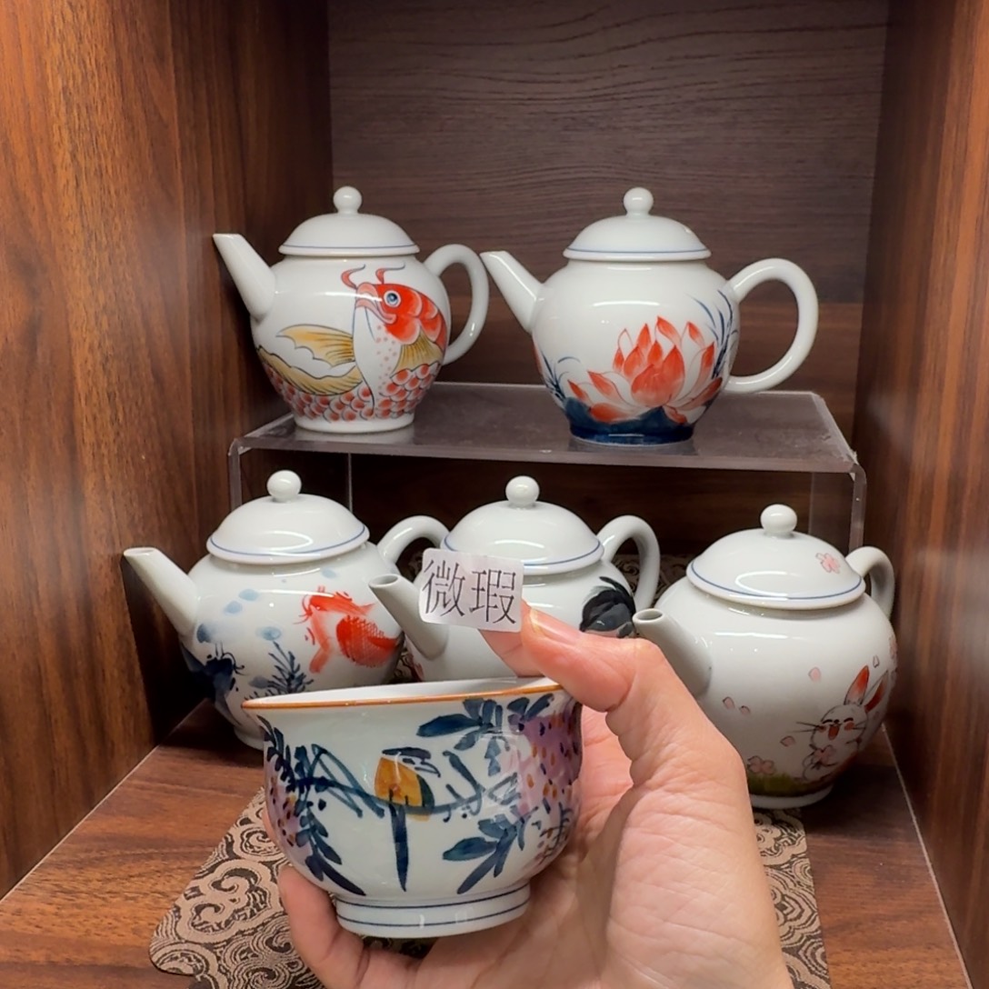 釉下彩纯手绘微瑕