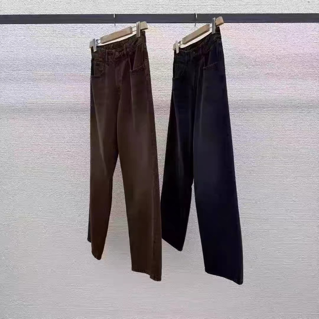 韩国东大门at冬可调节腰复古洋气百搭牛仔裤巨显瘦