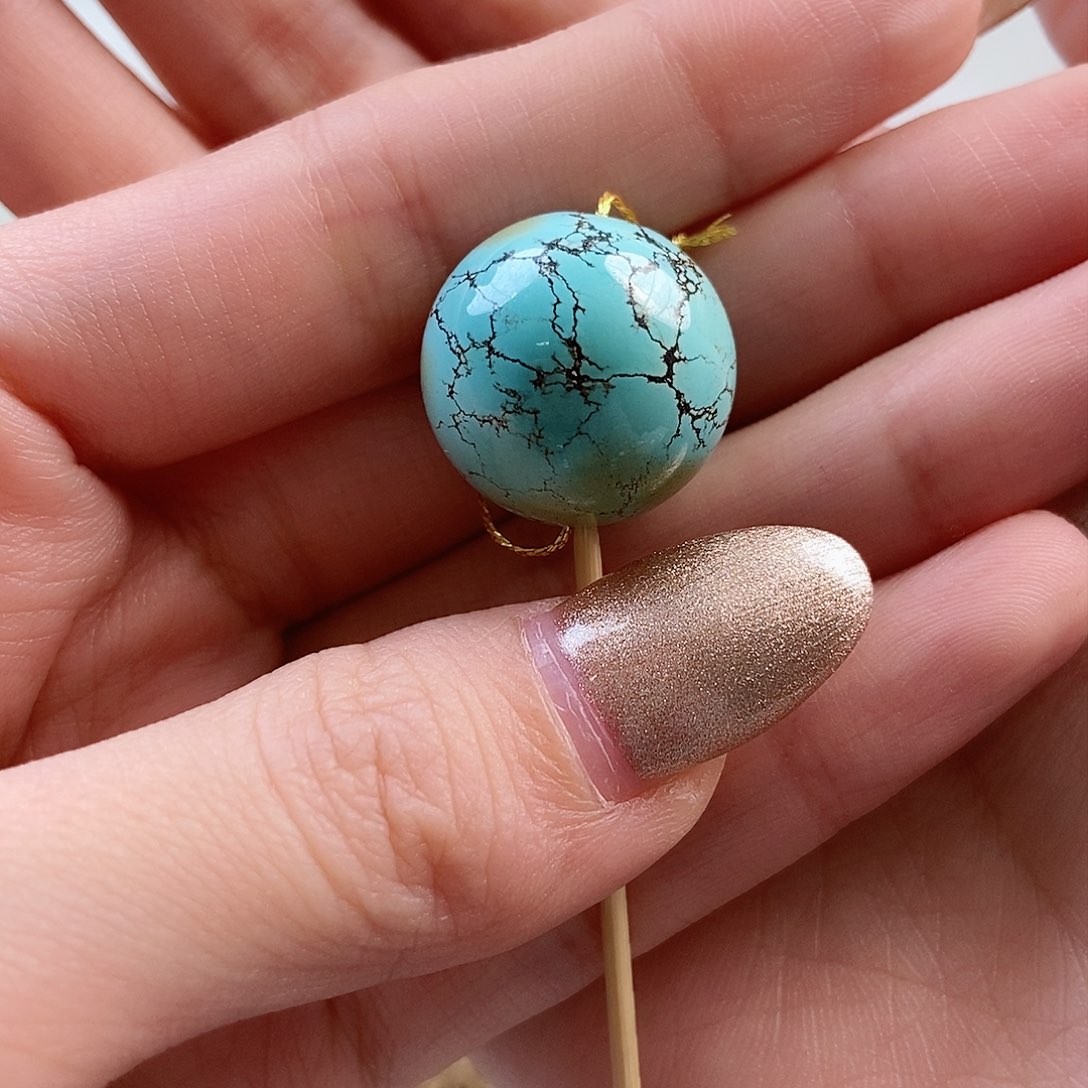 绿松石18K金镶嵌配饰