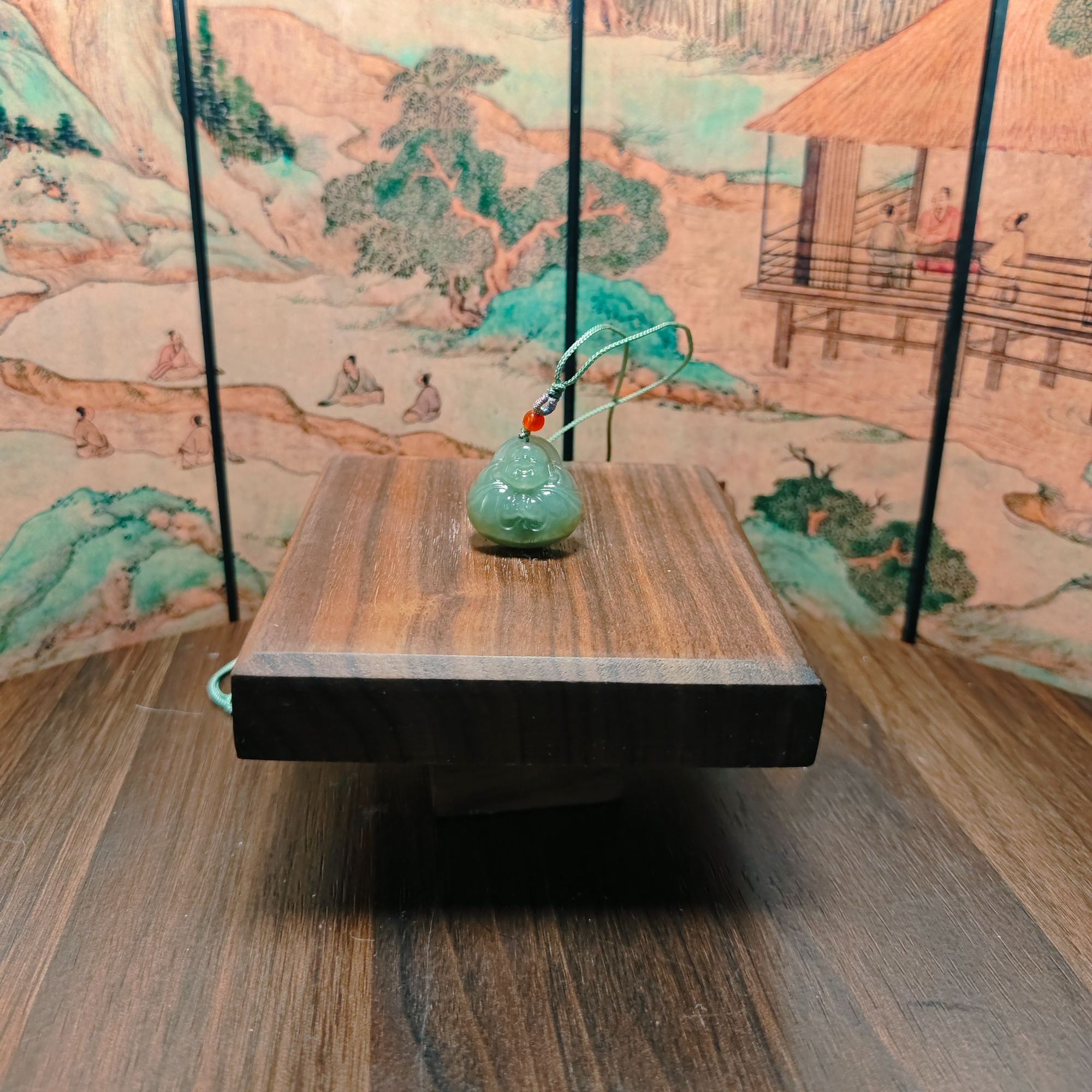 F和田玉抱抱佛吊坠5099