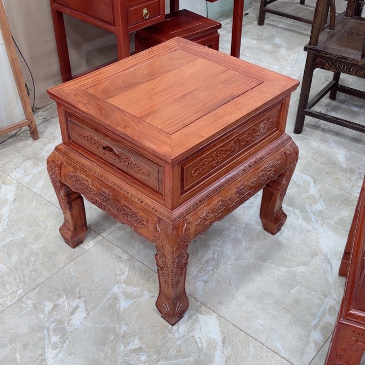 花梨木类成套家具大果紫檀角几一对