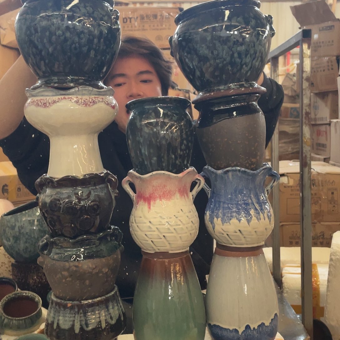 红陶宜兴紫砂花盆