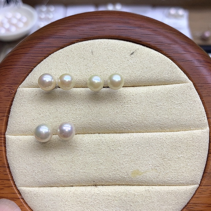 银S925镶嵌耳饰海水珍珠