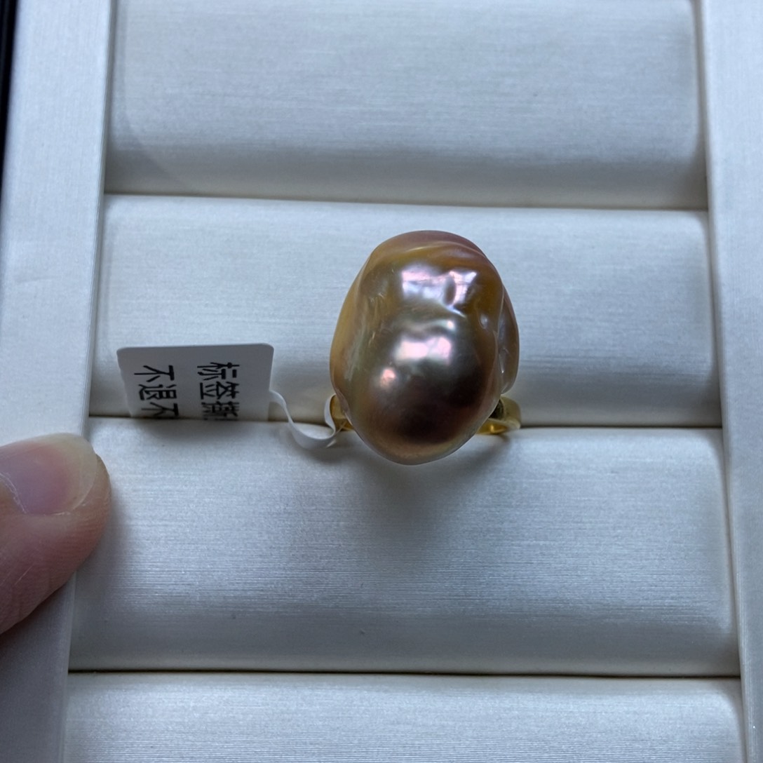 淡水珍珠戒指合金特价166