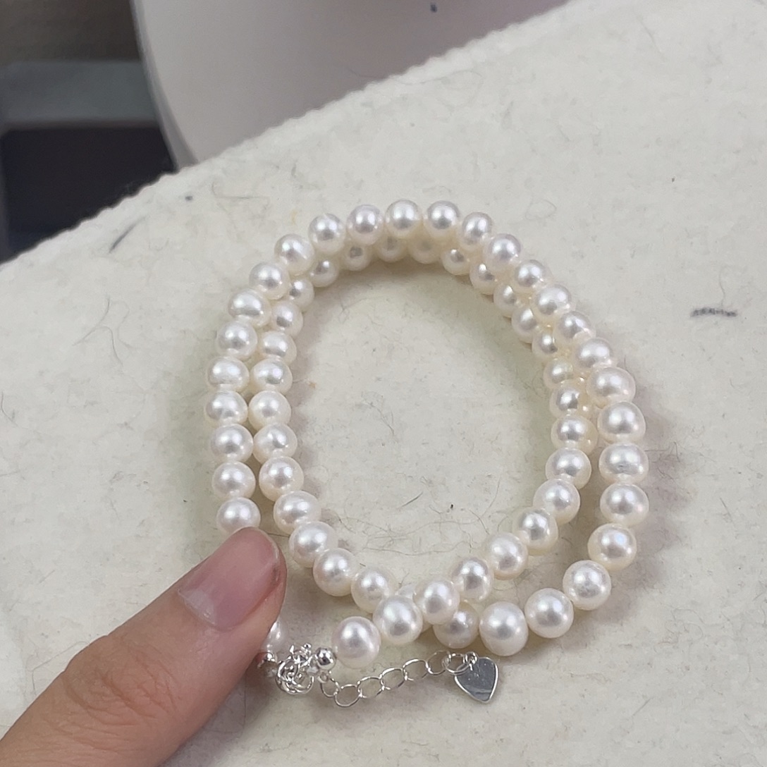 淡水珍珠耳饰银S925镶嵌