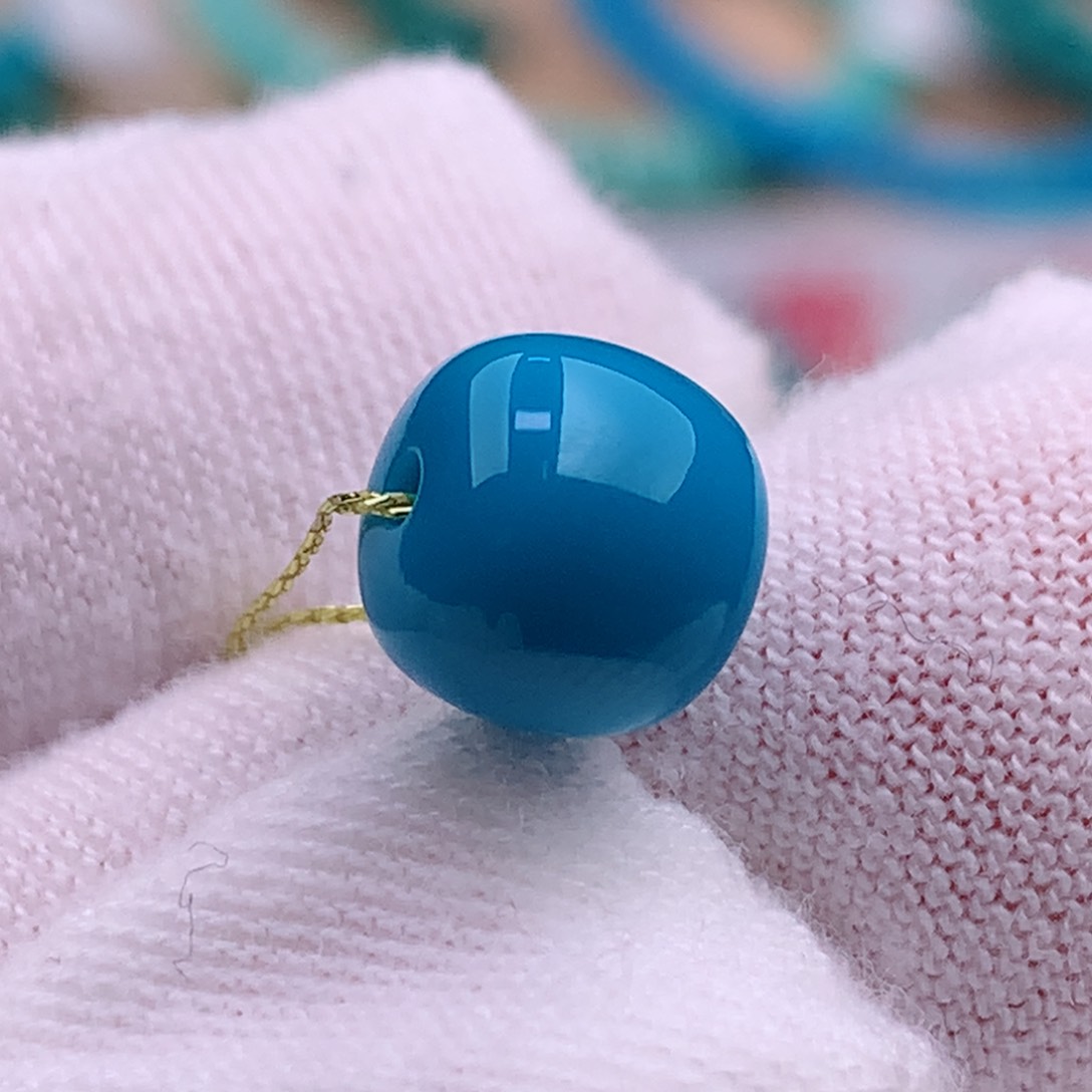绿松石珠宝奇石未镶嵌8✖️7.3mm