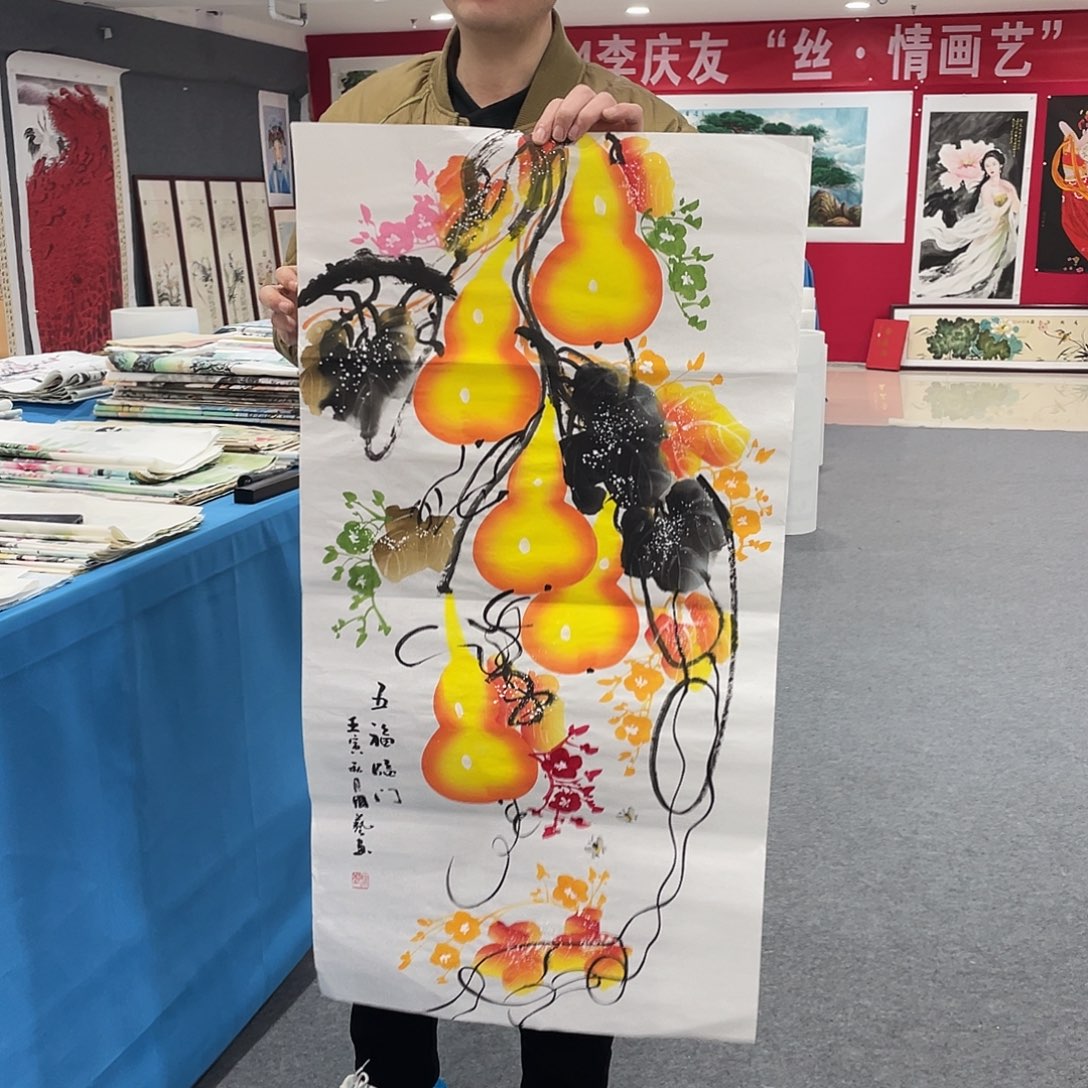 国画今天上午国画作品展示