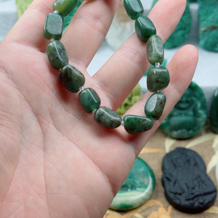 独山玉未镶嵌套链