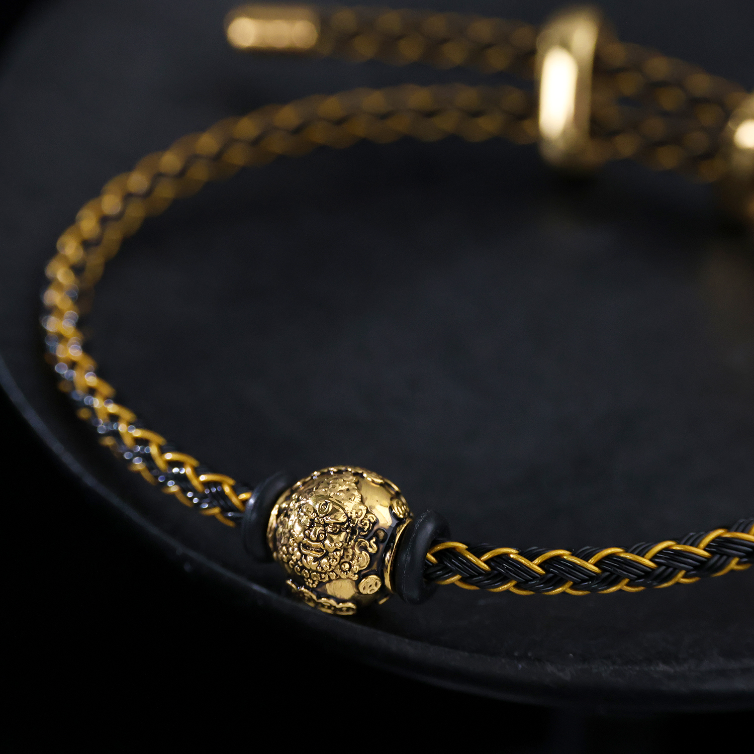 【思嘉】黑金系列·18k金黄财神手绳 | 多样性发一 AJ0613