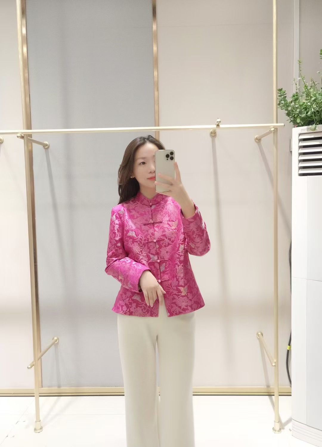 云锦真丝中式外套