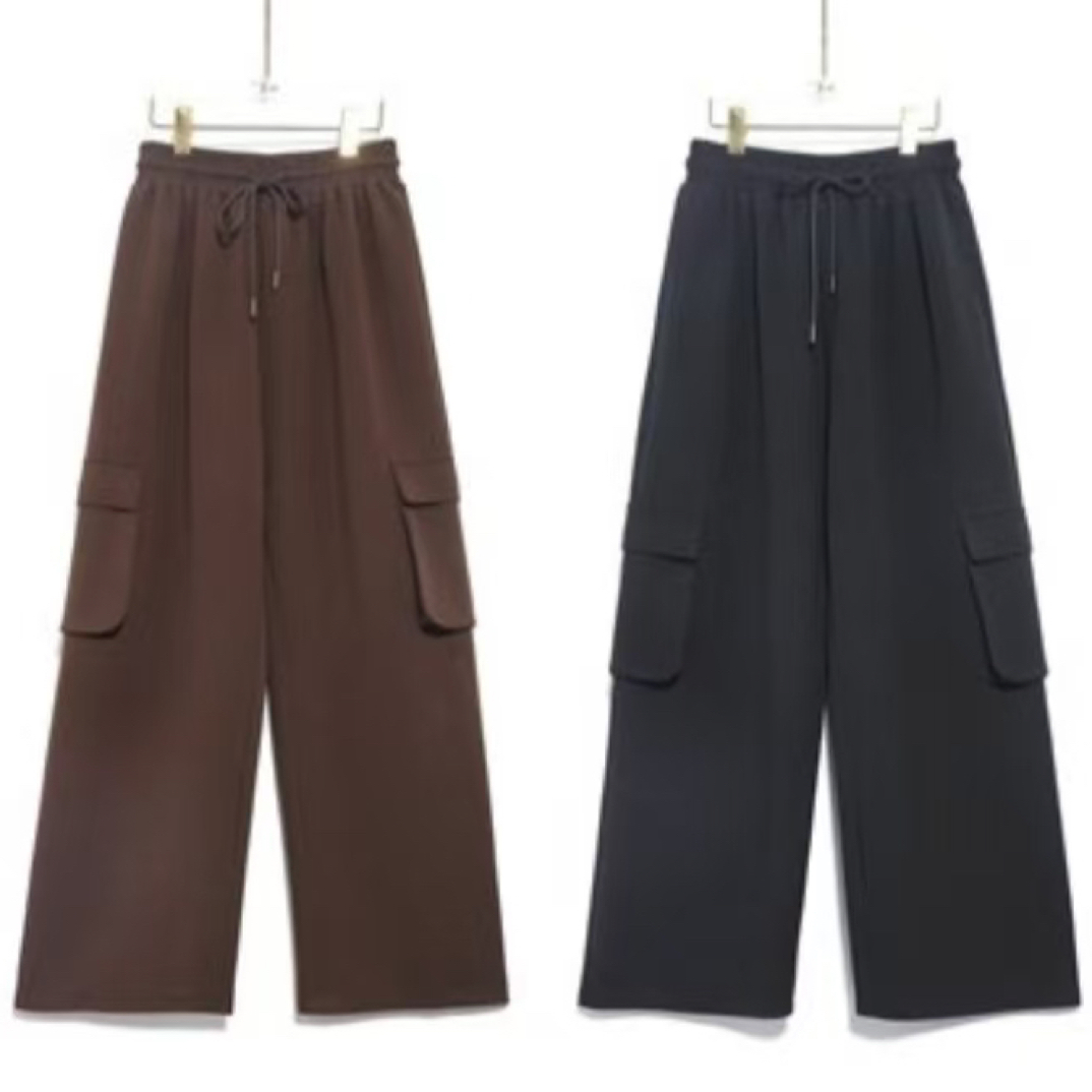 【BAI】秋冬新款高腰气质百搭宽松直筒工装休闲裤女30081