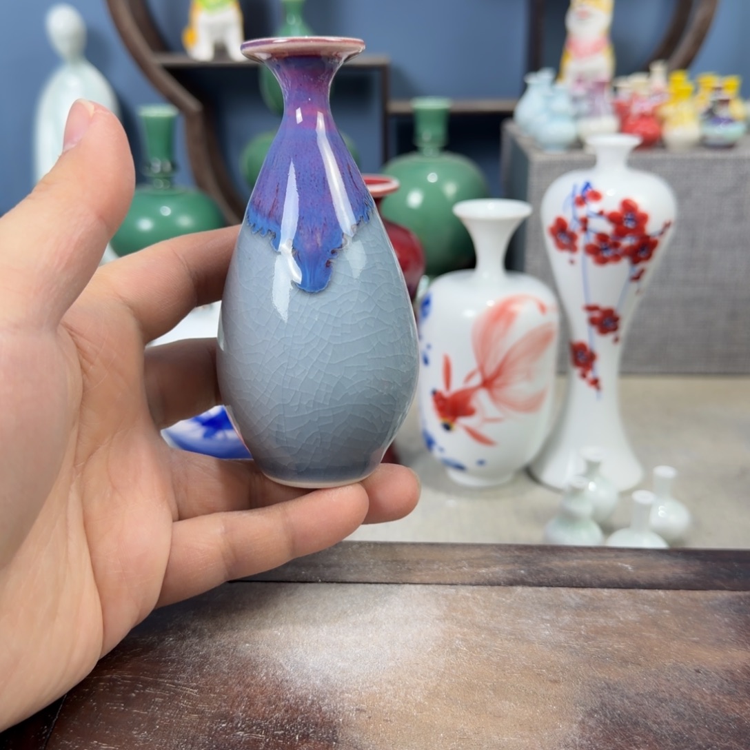 陶瓷手工小花器摆件