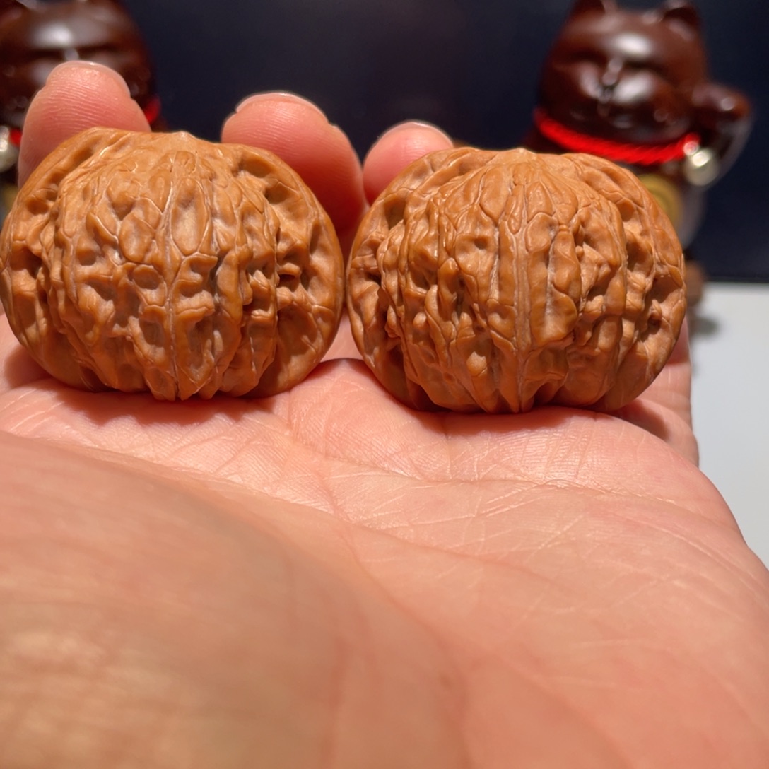 文玩核桃把件?****朗磨盘41全品