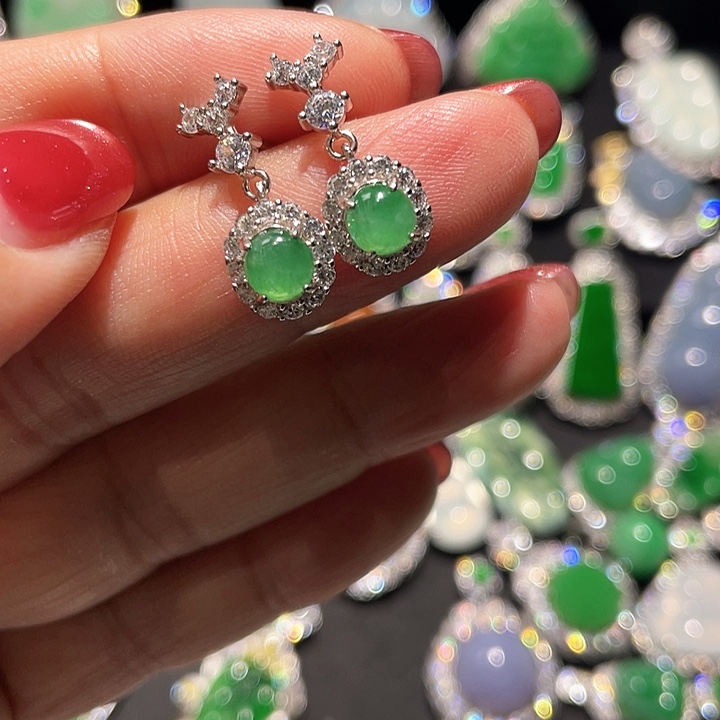 翡翠银S925镶嵌颈饰