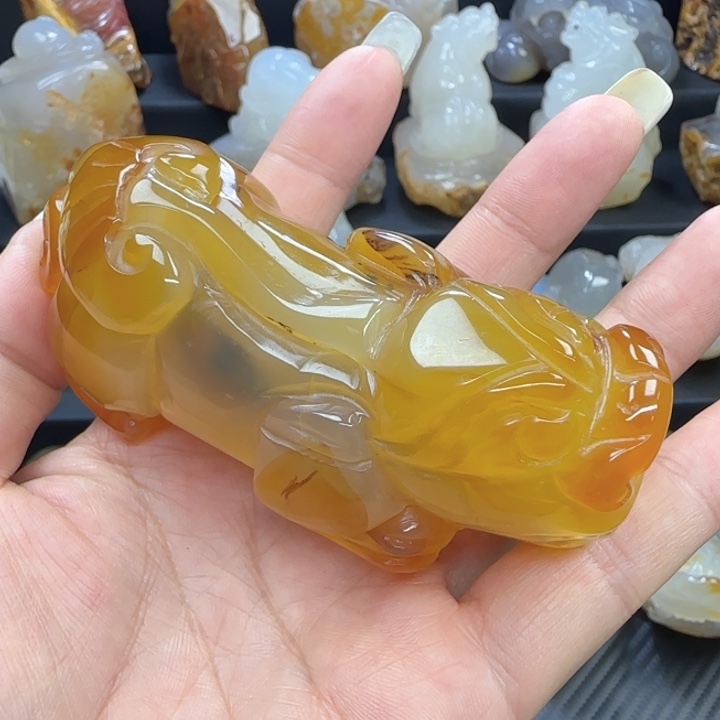 玛瑙/玉髓合金手把件