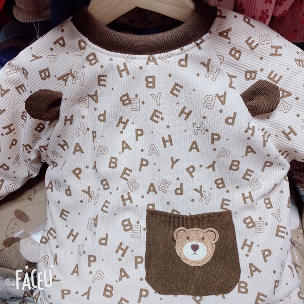 罩衣反穿衣头像卡通风冬款夹棉外穿男男女童婴幼儿男女宝婴儿