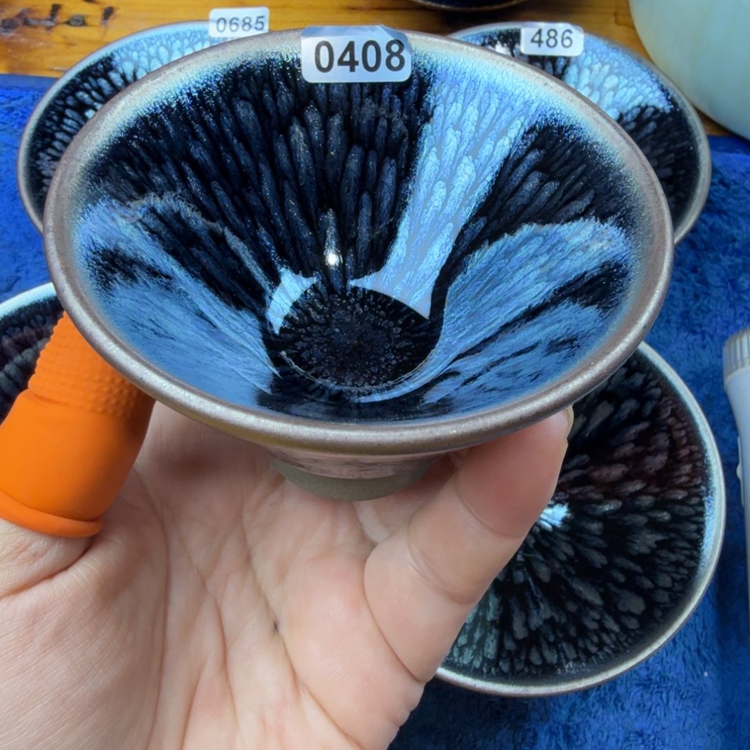茶盏秦国凤百花斗笠408