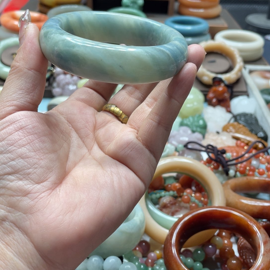 石英质玉手镯合金橘****卜