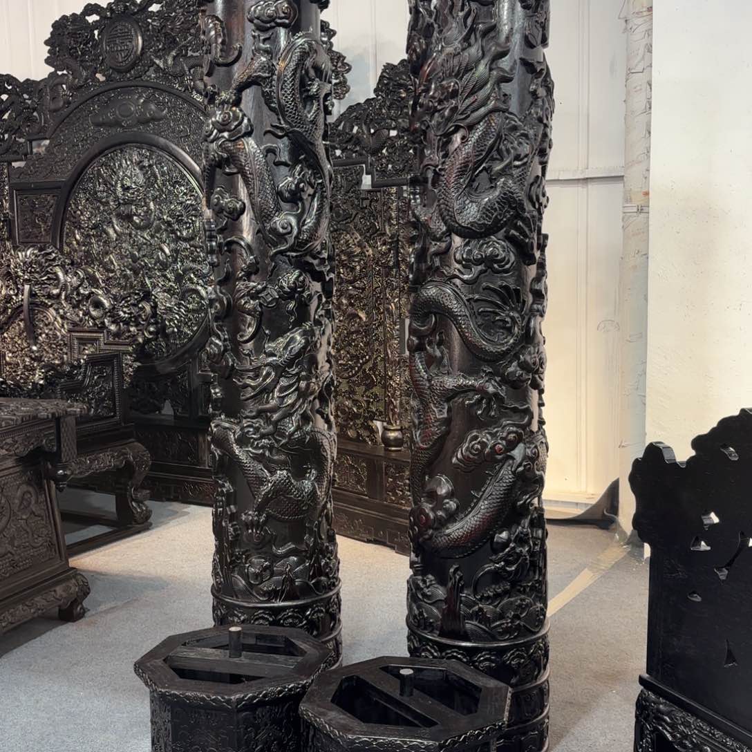 木（红木类）住宅家具抢购风水柱17000定金1000