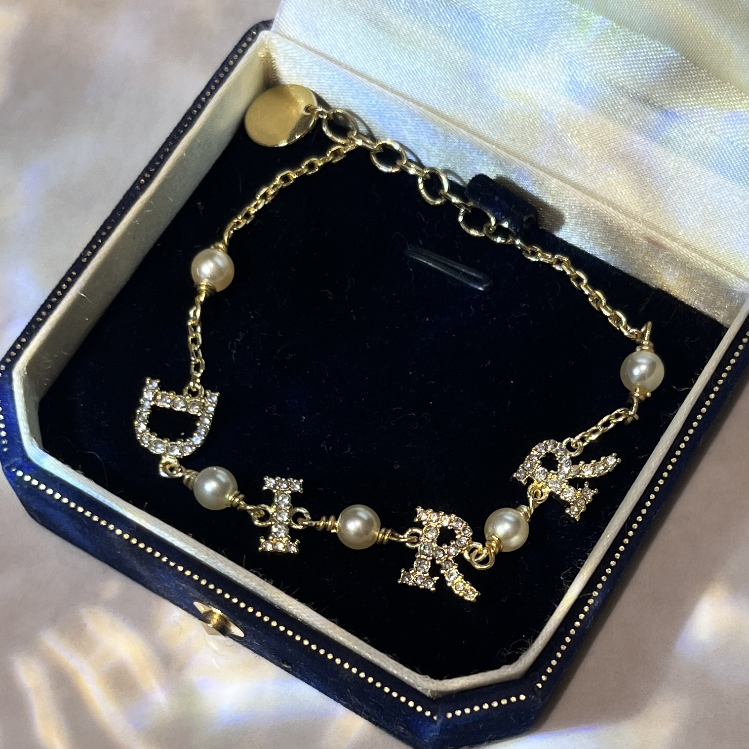 铜合金锆石手链 B1236 气质小香风手链