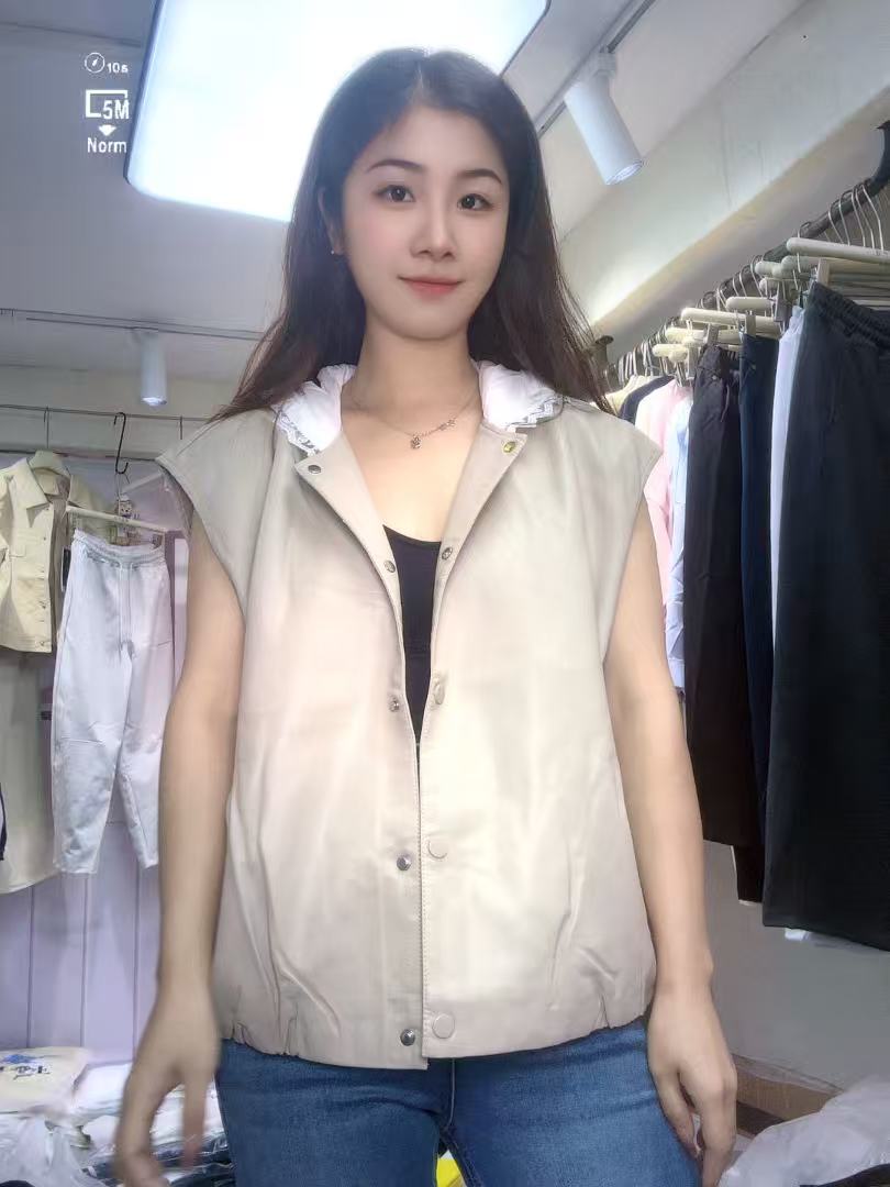 蕾丝帽马夹休闲开衫马甲立领运动女士马甲女韩版