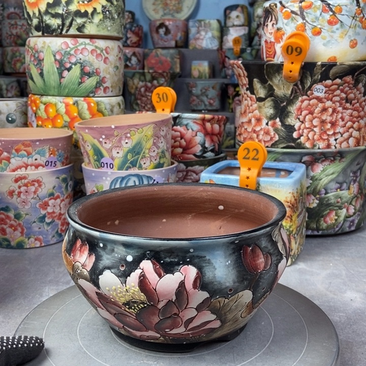 红陶景德镇艺术手绘作品