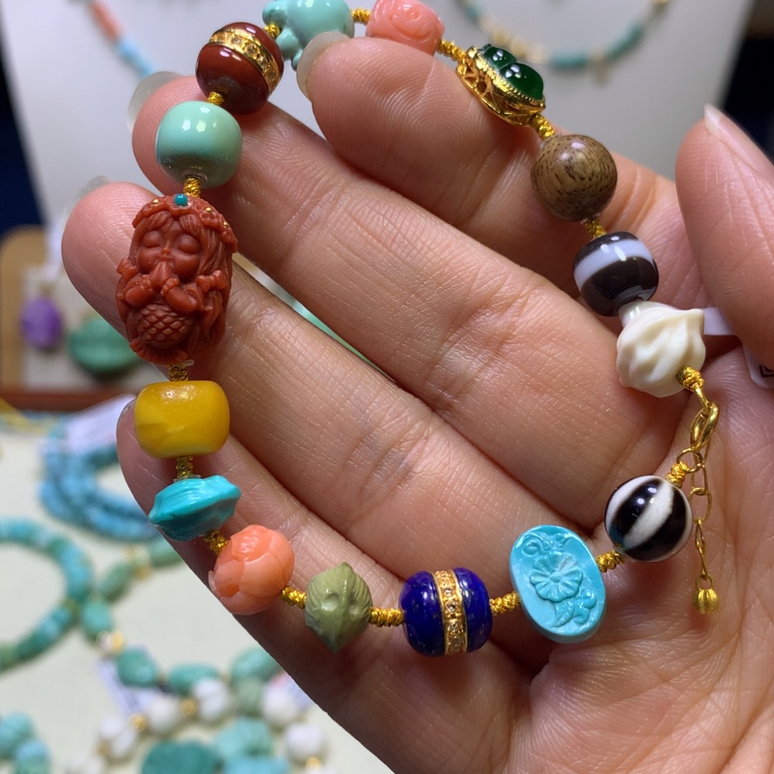 绿松石18K金镶嵌单圈