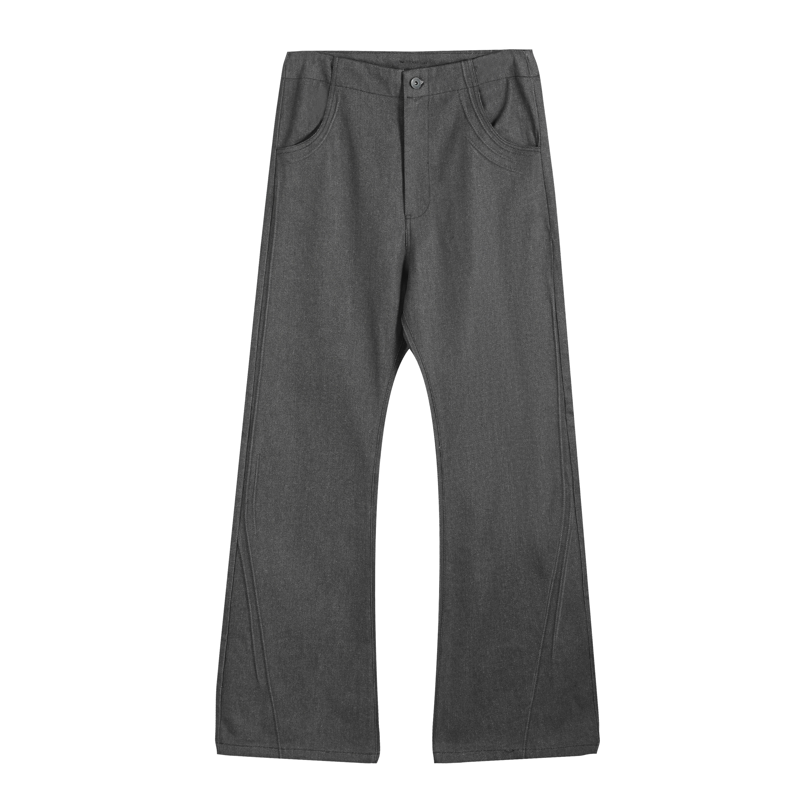 slight vogue“涌动"立体环绕绗线灰桉原浆13oz直筒牛仔长裤SV4247