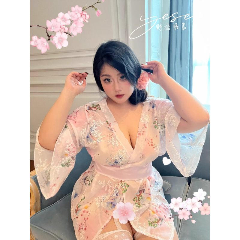 Yese野涩情书*昭和美人*微胖温柔日系纯欲cos和服浴袍性感睡裙