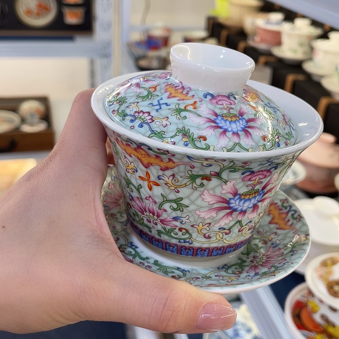 陶景德陶瓷盖碗茶具