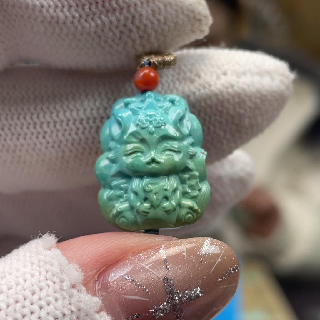 绿松石未镶嵌挂件