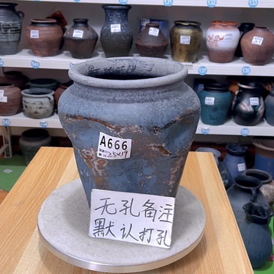 红陶手工制作工艺花盆