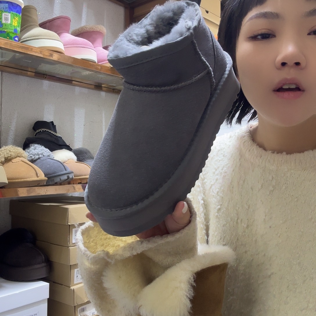 40码灰色雪地靴大棉